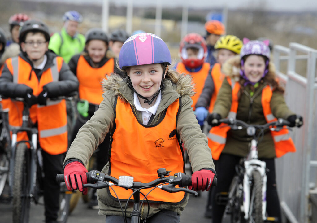 Sustrans Scotland opens the new Danderhall cycle track, Midlothian