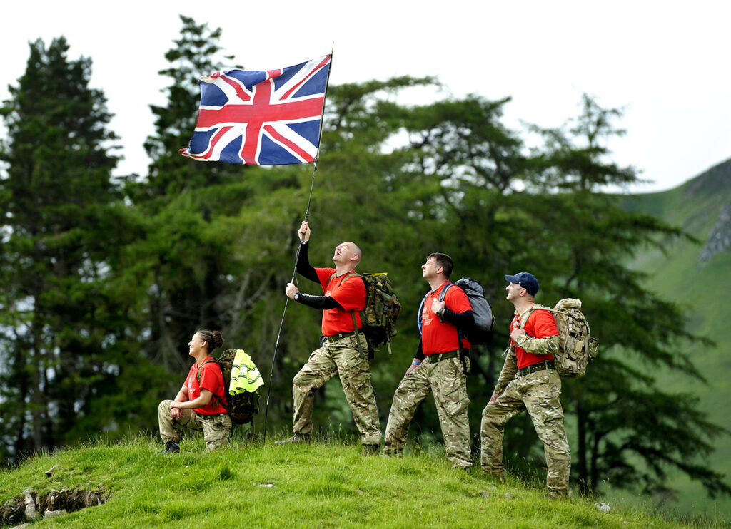 Cateran Yomp armed forces overnight charity walk, Perthshire