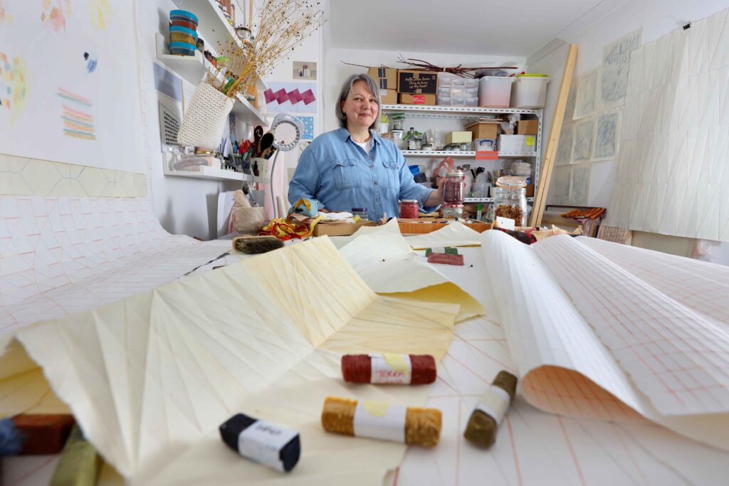 Glenfiddich Art Award Winner Charlene Scott at the Royal Scottish New Contemporaries exhibition