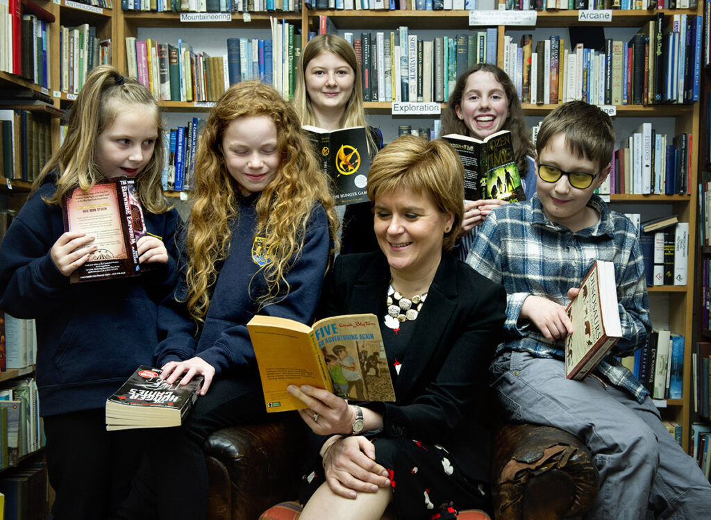 Scotland’s First Minister Nicola Sturgeon and young readers share their favourite book tips at the twentieth Wigtown Book Festival