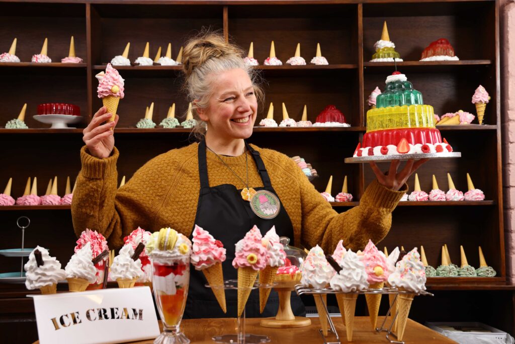 Fake food artist Kerry Samantha Boyes at Spring Fling open studios festival